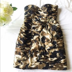 Kurt Thomas Calico Strapless Dress! NWT!